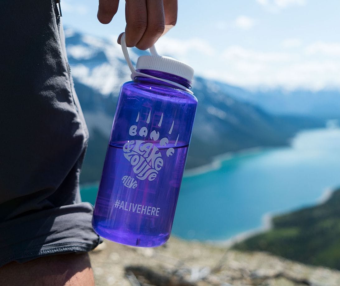 Alive Here Water Bottle, Banff National Park
