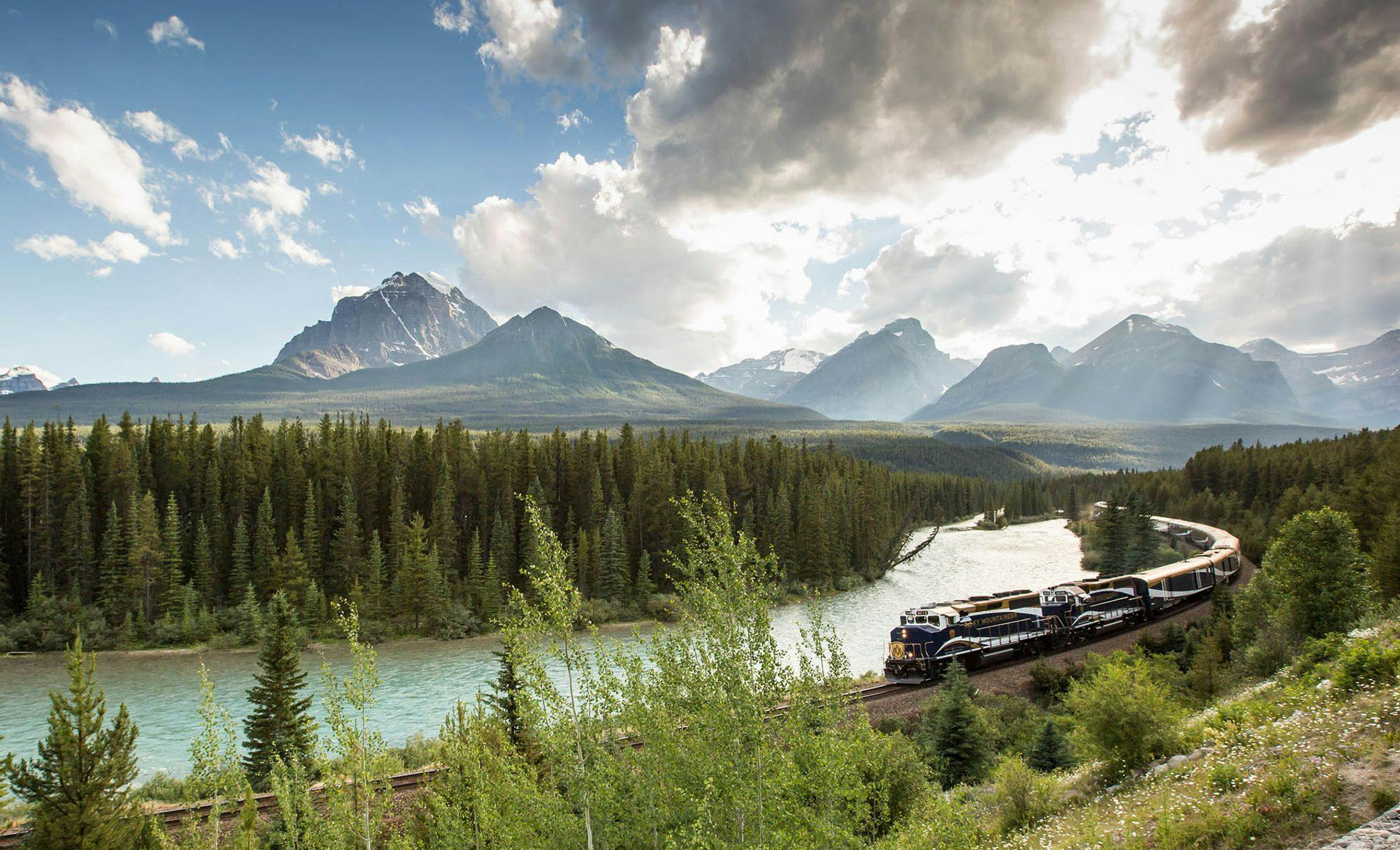 Rocky Mountaineer Train in Banff National Park