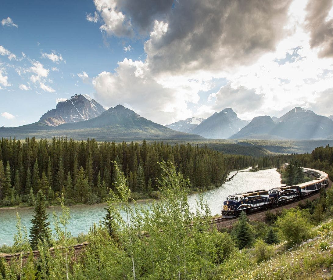 Rocky Mountaineer Train in Banff National Park