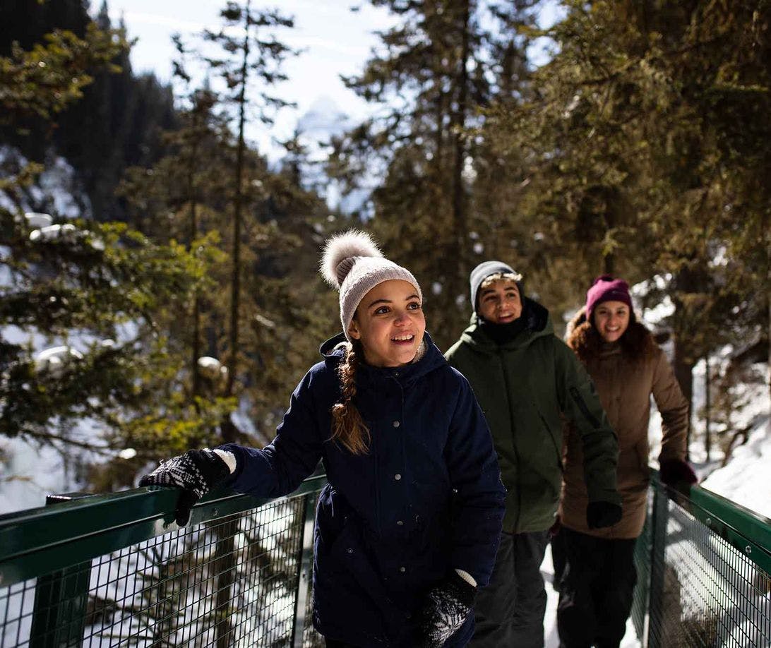 Winter Family Ice Walk, Johnston Canyon, Banff National Park