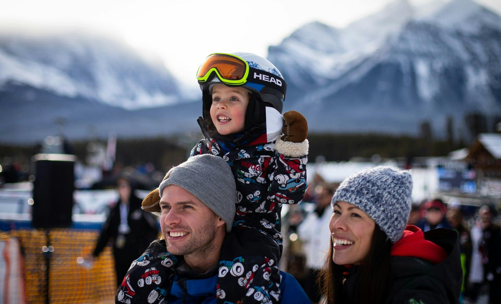 Family at World Cup Lake Louise