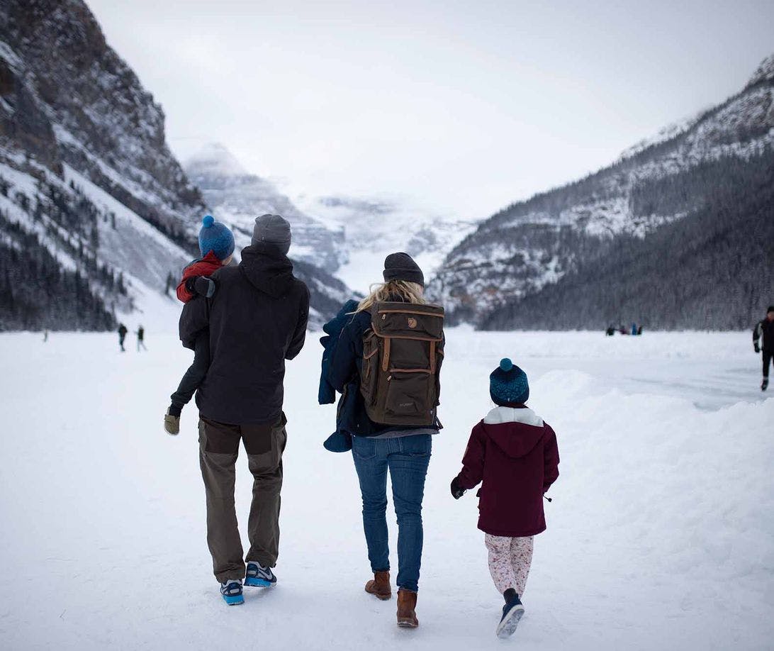 Winter, Lake Louise, Family, Banff National Park