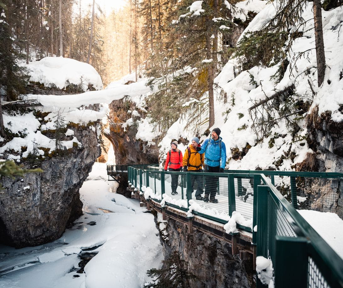 Ice Walk of Johnston Canyon in Banff National Park